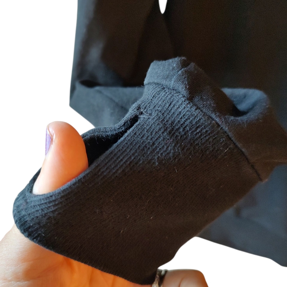 Fabletics Black Weston Sweatshirt with Mesh Panels and Thumbholes Size Medium - Picture 5 of 10